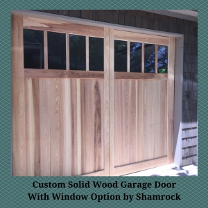 Custom Solid Wood Garage Door With Window Option